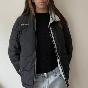 Calvin Klein Puffer Jacket Lightweight‎ Full Zip Coat Black